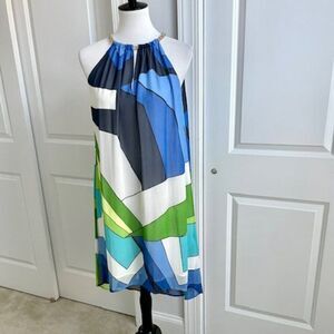 Venus High Low Kaleidoscope Dress with Chain Necklace Collar Medium
